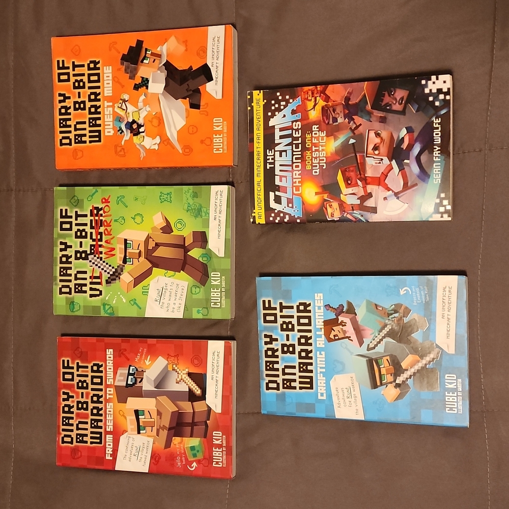 Diary of an 8-Bit Warrior & The Elementia - Bundle of 5 books.